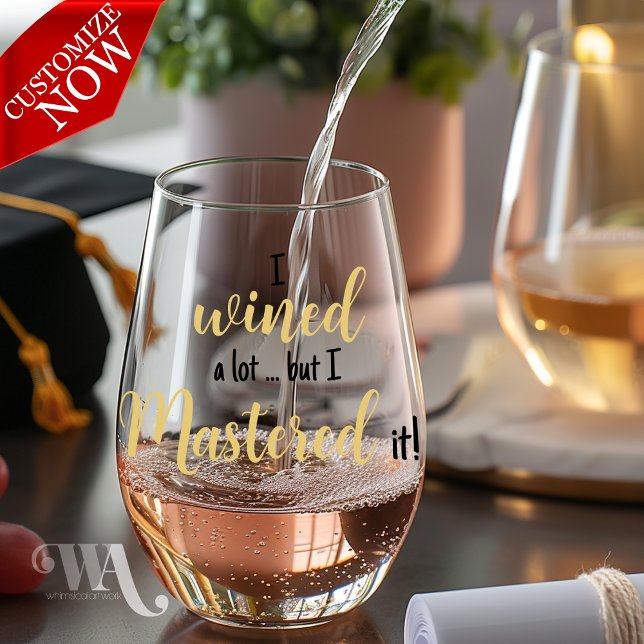Vaso De Vino Vino un montón de graduados en tecnología (easy to customize )