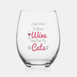Vaso De Vino Vino y gatos