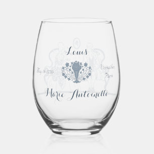 Vaso De Vino Vintage Marie Antoinette Rococo Blue Boda