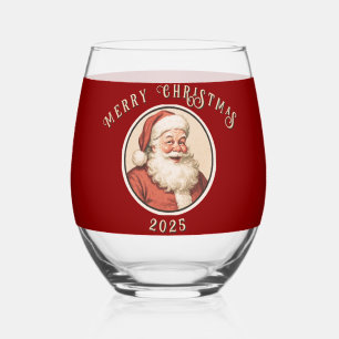 Vaso De Vino Vintage Retro Santa