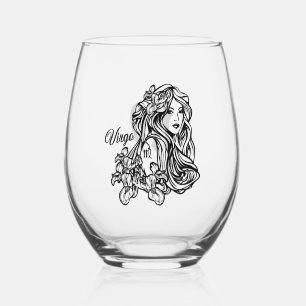Vaso De Vino Virgo El Vidrio Virgen Del Zodiaco