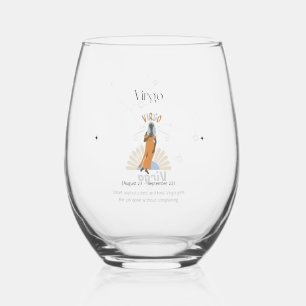 Vaso De Vino Virgo Stemless, Zodiac, Vidrio de Constelación