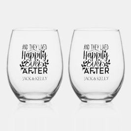 Vaso De Vino Vivían Felices Nunca Después