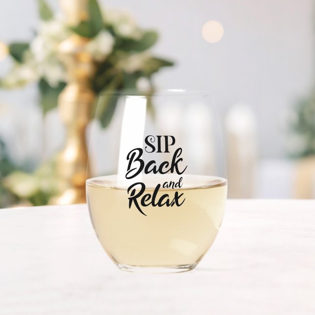 Vaso De Vino Volver atrás y relajarse (Insitu (Boda))