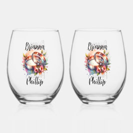 Vaso De Vino Wedding Bands Floral Design Signature