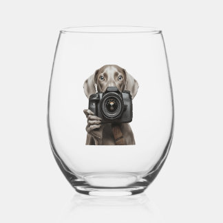 Vaso De Vino Weimaraner 