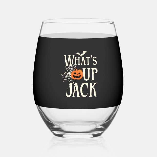 Vaso De Vino What's Up Jack Halloween (Anverso)