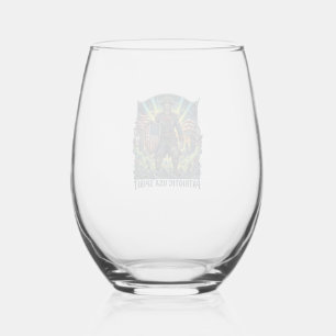 Vaso De Vino Zombie Patriótico General Zombie Patriótico Apocal