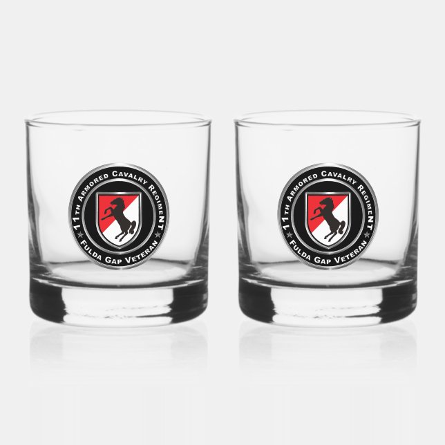 Vaso De Whiskey 11.ª Brecha Fulda de Cavalry Armada ACR (Anverso)