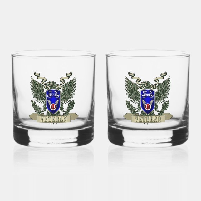 Vaso De Whiskey 11.º Veterano de la División Aérea (Anverso)