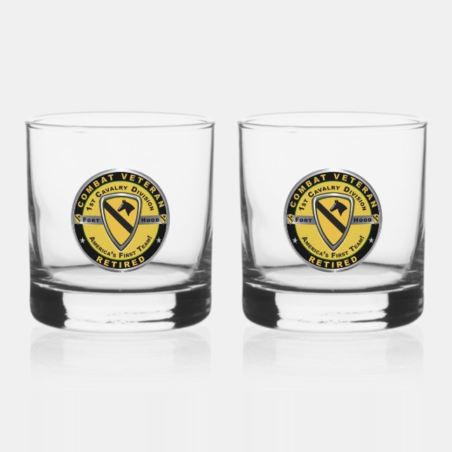 Vaso De Whiskey 1.ª División de Caballería Jubilada (Anverso)