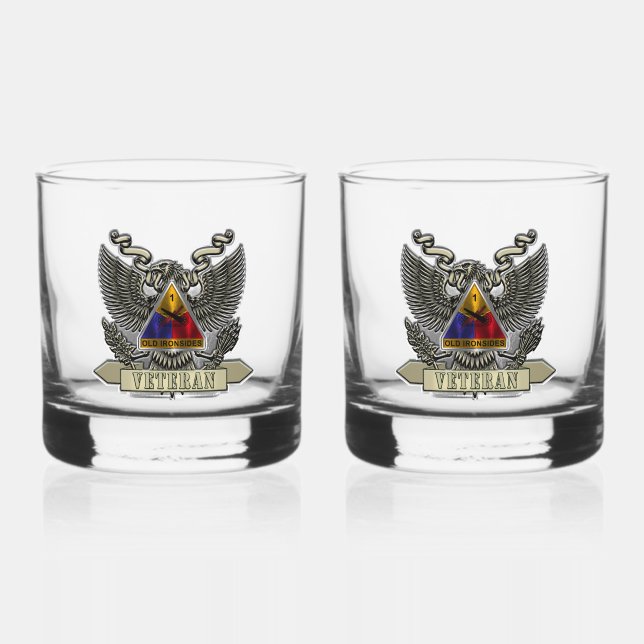 Vaso De Whiskey 1.ᵉʳ Veterano de la División Armada (Anverso)