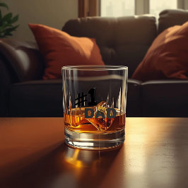 Vaso De Whiskey #1 Dad Love Personalized Whiskey Glass