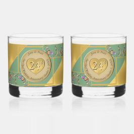 Vaso De Whiskey 24.º juego de bebidas Opal Aniversario