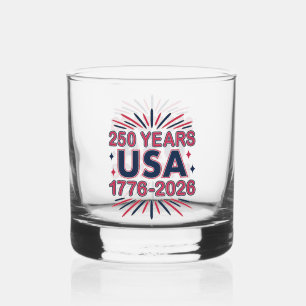Vaso De Whiskey 250 años EE.UU. 1776-2026 Semiquincentenario