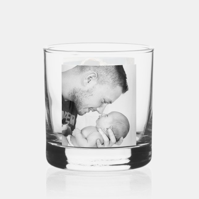 Vaso De Whiskey 2 Foto Personalizado Doble Cara  (Anverso)
