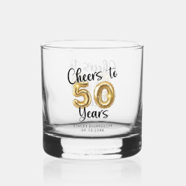 Vaso De Whiskey 50 años de celebración del Oro Negro a 50 años