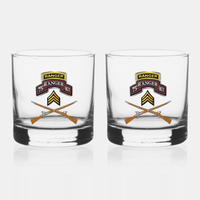 Vaso De Whiskey 75.º Sargento del Regimiento de Rangers (Anverso)