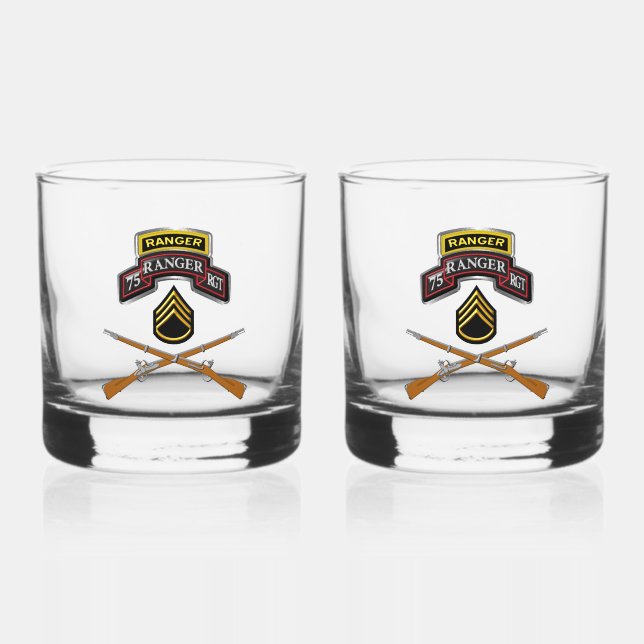 Vaso De Whiskey 75.º sargento del Regimiento de Rangos (Anverso)