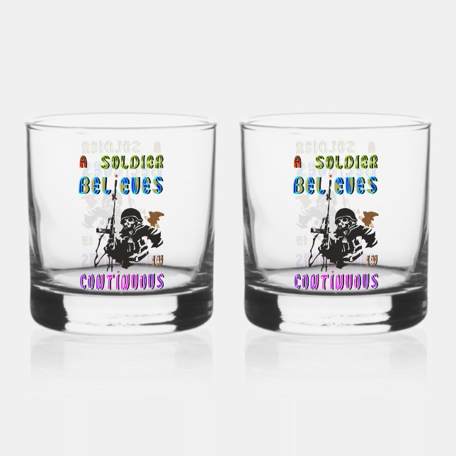 Vaso De Whiskey A Soldier Believes in Continuous (Anverso)