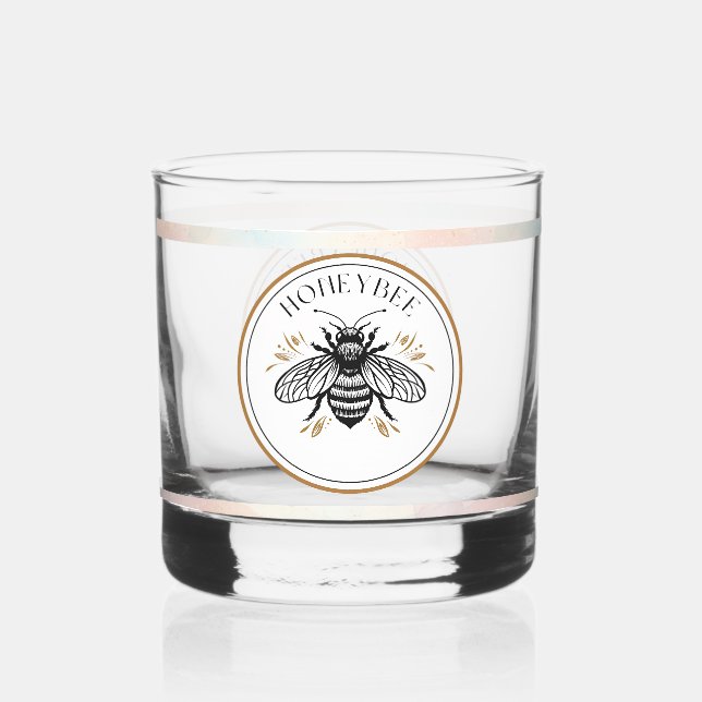 Vaso De Whiskey Abeja Melífera (Anverso)