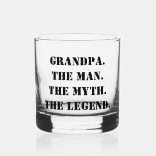 Vaso De Whiskey Abuelo El Hombre El Mito La Leyenda Personalizado
