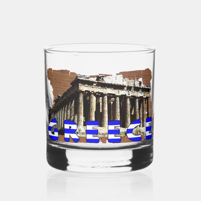 Vaso De Whiskey Acrópolis de Parthenon de Grecia (Izquierda)