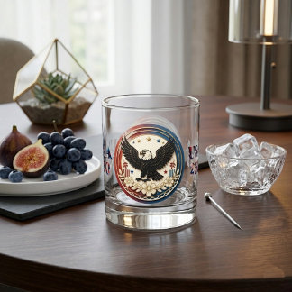 Vaso De Whiskey Águila calva patriótica Orgullo americano Corona U