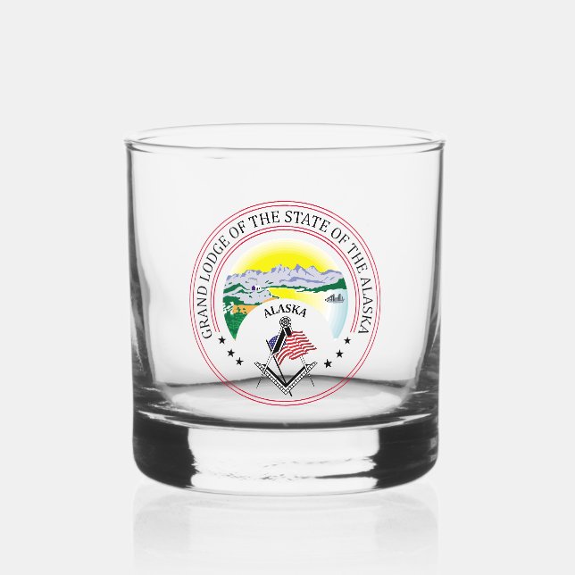 Vaso De Whiskey Albergue de masonería del estado de Alaska (Anverso)
