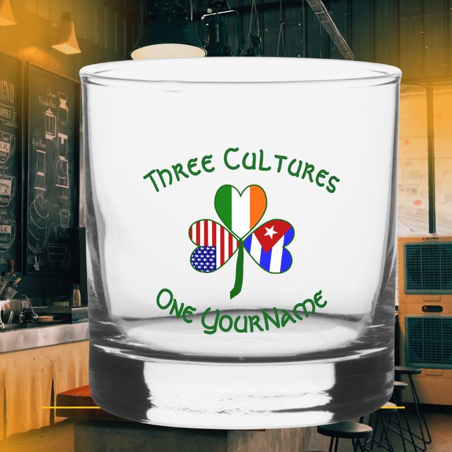 Vaso De Whiskey América irlandesa cubana marca Shamrock personaliz (Subido por el creador)