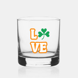 Vaso De Whiskey "AMOR" (SAINT PATRICK'S EDITION) Vidrio Rocío