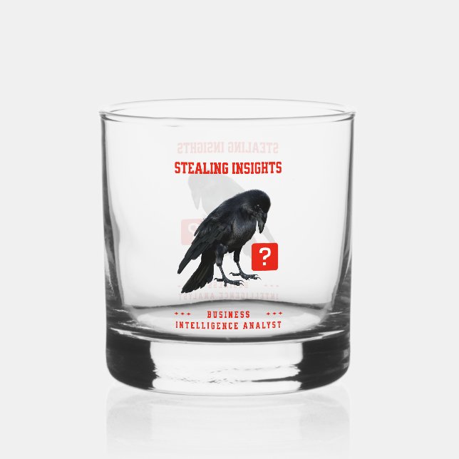Vaso De Whiskey Analista de Inteligencia Comercial Crow (Anverso)