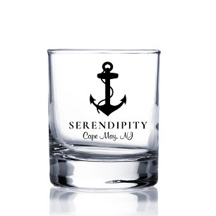 Vaso De Whiskey Anclaje clásico del barco