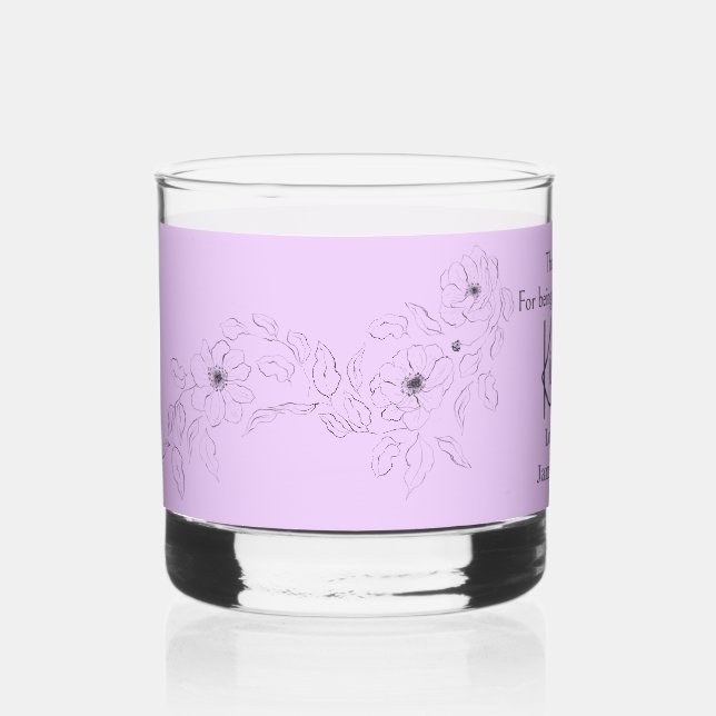 Vaso De Whiskey Anemone on Light Lilac (Anverso)