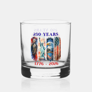 Vaso De Whiskey Aniversario 250 de América Patriótico