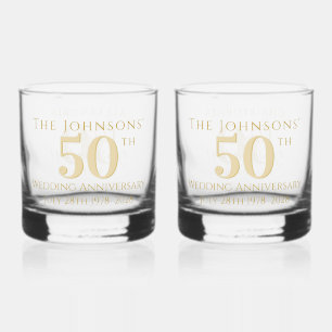 Vaso De Whiskey Aniversario de bodas de oro 50