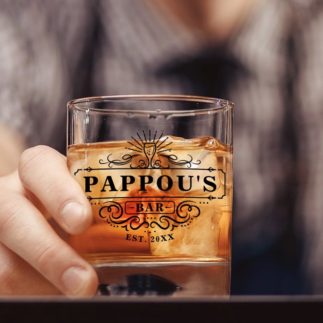 Vaso De Whiskey Año del bar del personalizado Pappou - Vidrio esta (Subido por el creador)