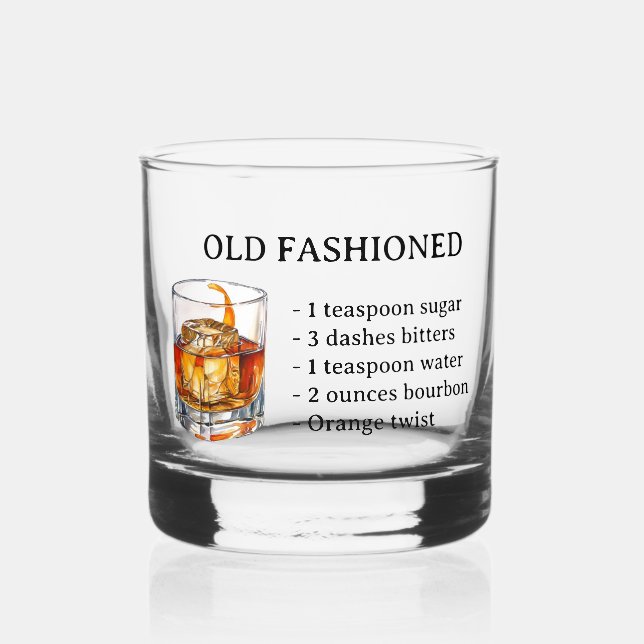 Vaso De Whiskey Antigua receta de moda Burton Whiskey (Anverso)