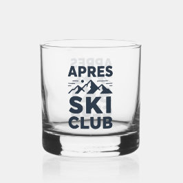 Vaso De Whiskey Apres Ski Club Logo de Montaña - Hombres de Invier