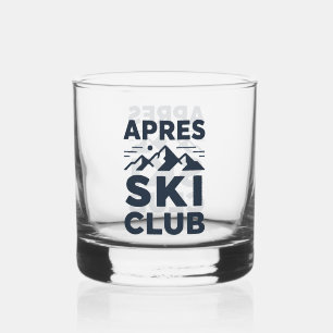 Vaso De Whiskey Apres Ski Club Logo de Montaña - Hombres de Invier