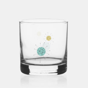 Vaso De Whiskey Aqua Blue Yellow Franciscan Starburst Midury
