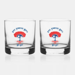 Vaso De Whiskey Árbol de la bandera de raíces de Tennessee