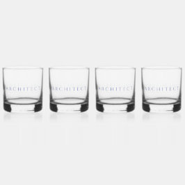 Vaso De Whiskey ARCHITECT Rocks Glass Drinkware Set / Nave