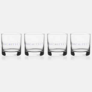 Vaso De Whiskey ARCHITECT Rocks Glass Drinkware Set / Nave