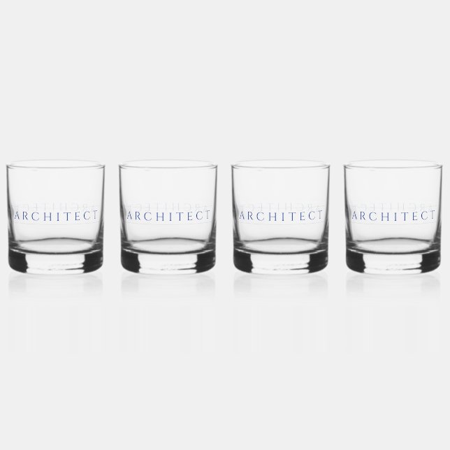 Vaso De Whiskey ARCHITECT Rocks Glass Drinkware Set / Nave (Anverso)
