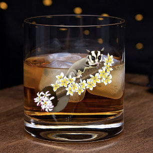 Vaso De Whiskey Ardilla del Azúcar Cute Floral
