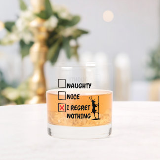 Vaso De Whiskey Arrepentimiento de Reno Navidad
