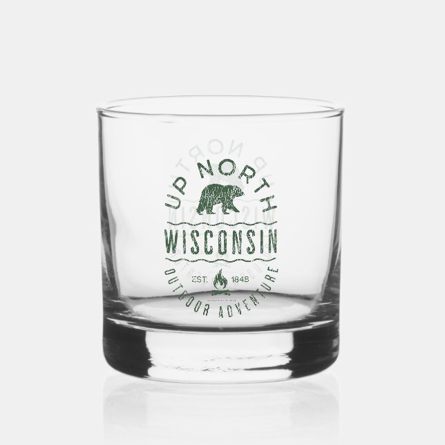Vaso De Whiskey Arriba del norte de Wisconsin (Anverso)