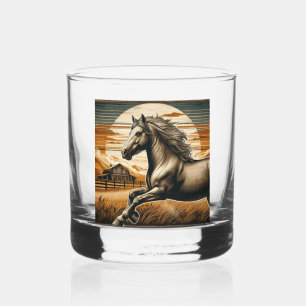 Vaso De Whiskey Arroz/caballo vintage/occidente