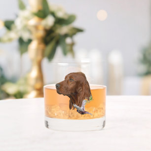 Vaso De Whiskey Arte de hermosos setters irlandeses